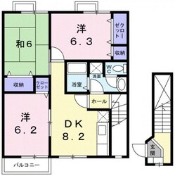 オーブリーメイプル楓の物件間取画像